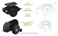 Cargo Trailer for SHERP (with 1600x600-25 tires) - $28500 CAD - Photo 2