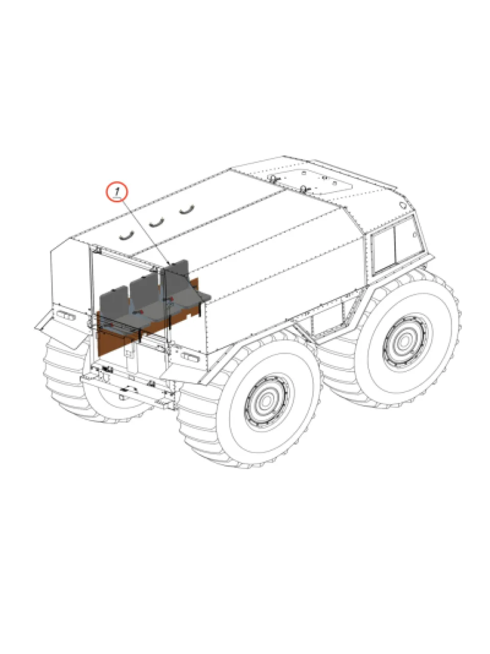 Folding side seat