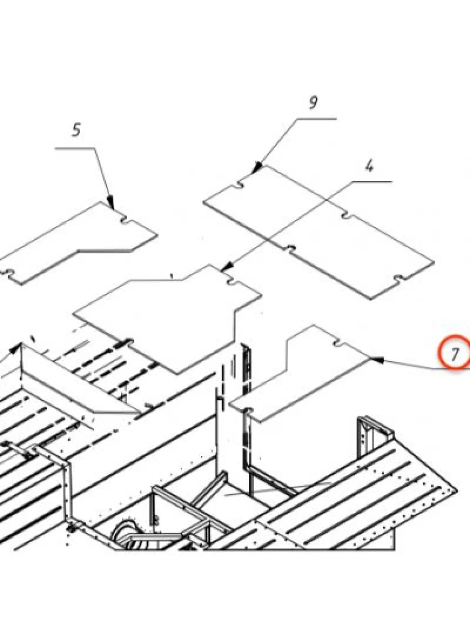Left floor panel