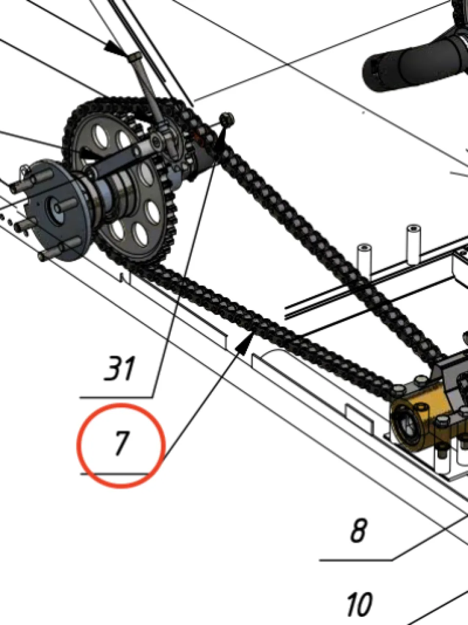 Front left chain