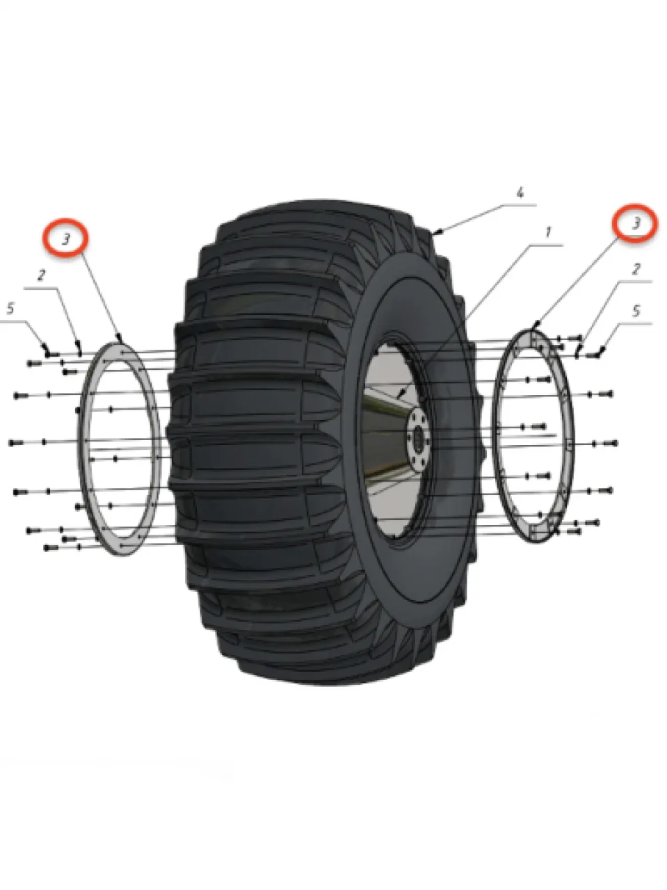 Beadlock, aluminum (Sherp Pro)