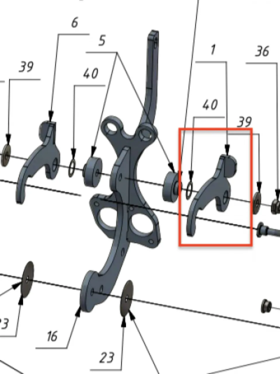 Left steering knuckle