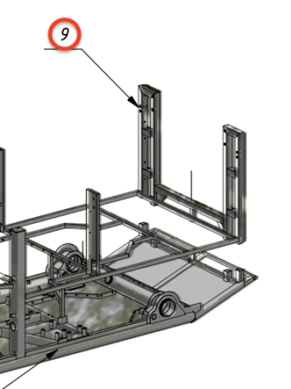 Rear frame