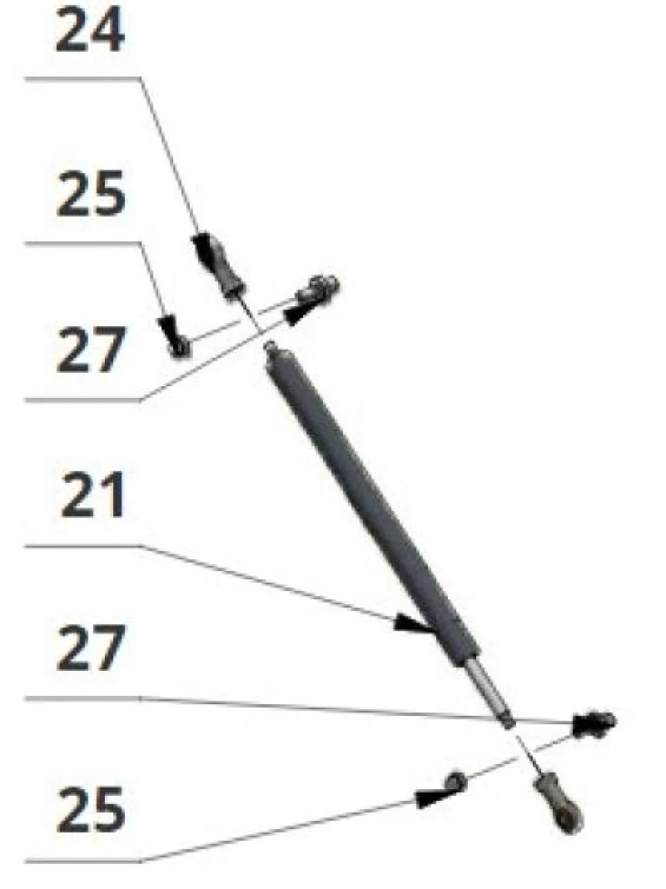 Front gas strut - with metal fittings (Sherp Pro)