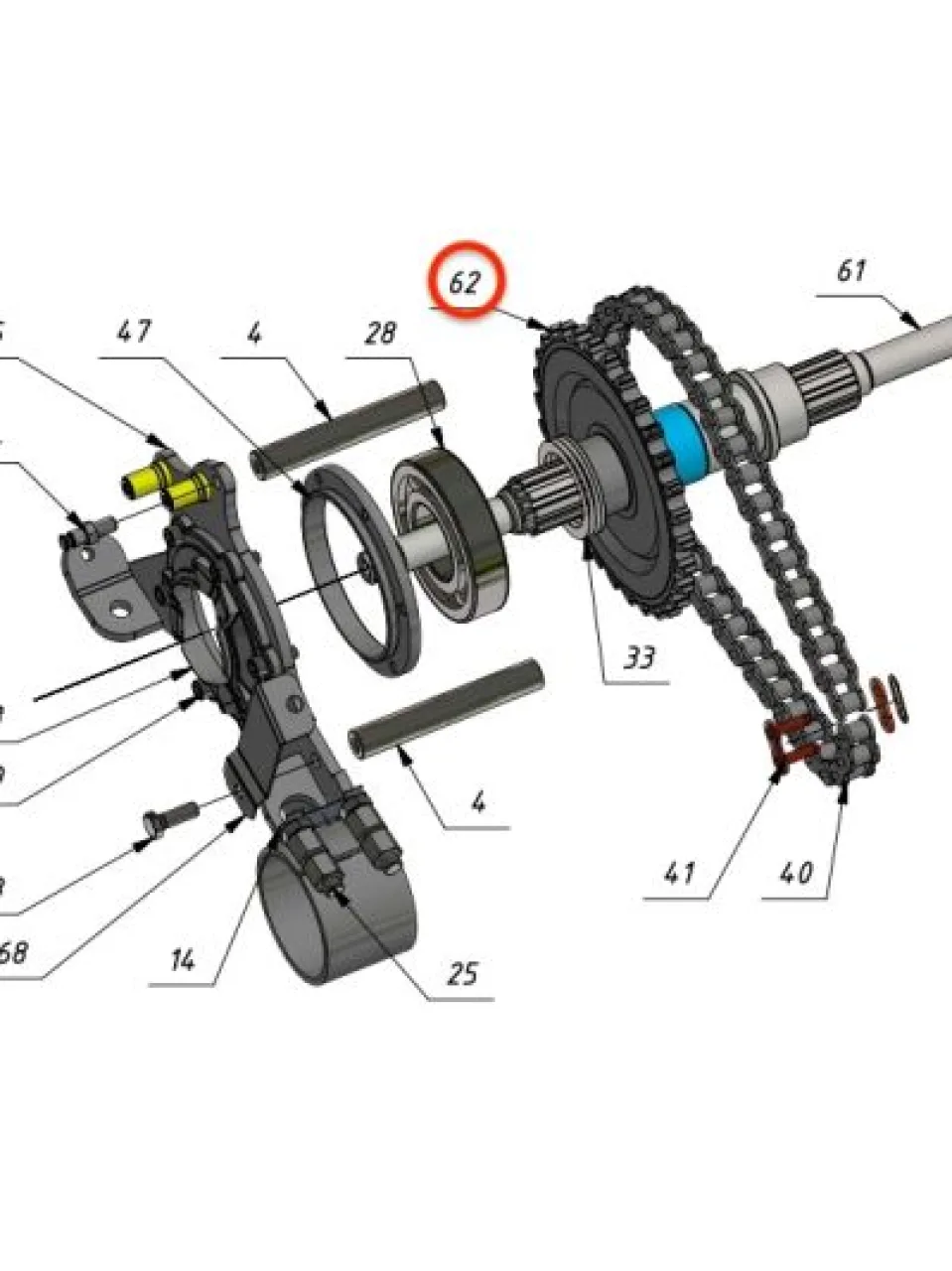 Steering unit sprocket