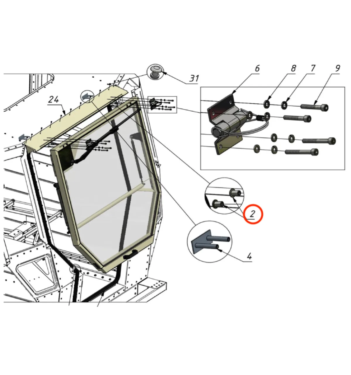 Nut for window hinge