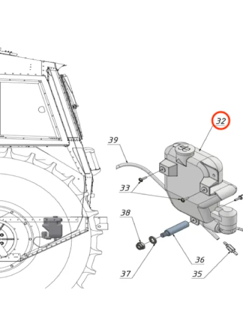 Windshield washer reservoir