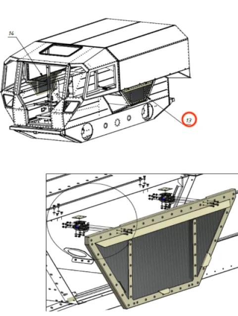 Vent mesh (left)