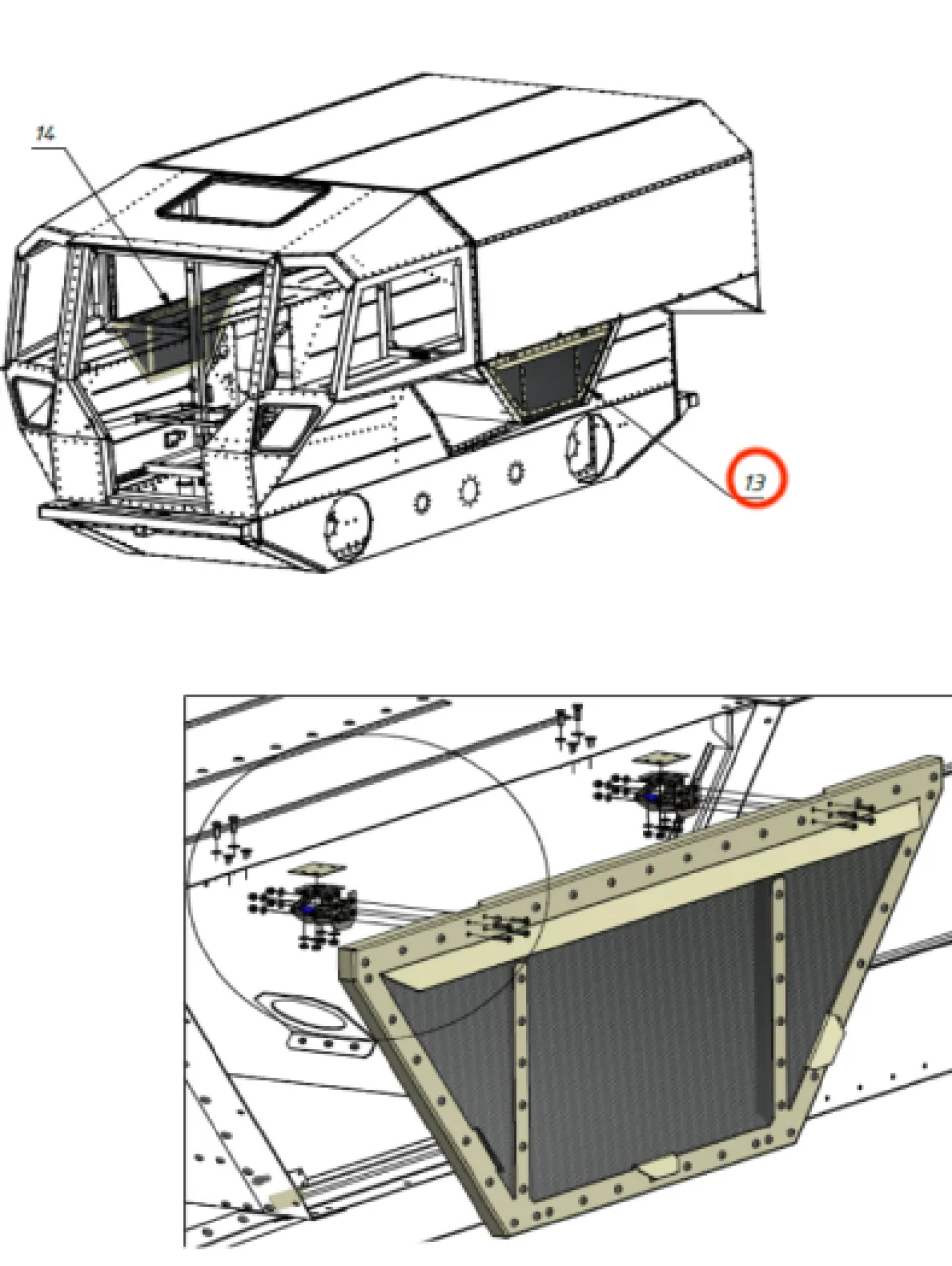 Vent mesh (left)