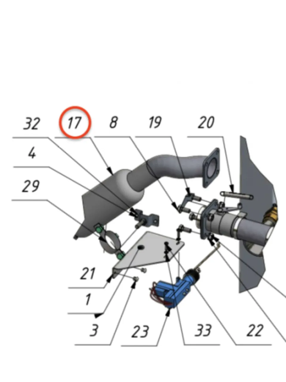 Exhaust pipe - 10.0283
