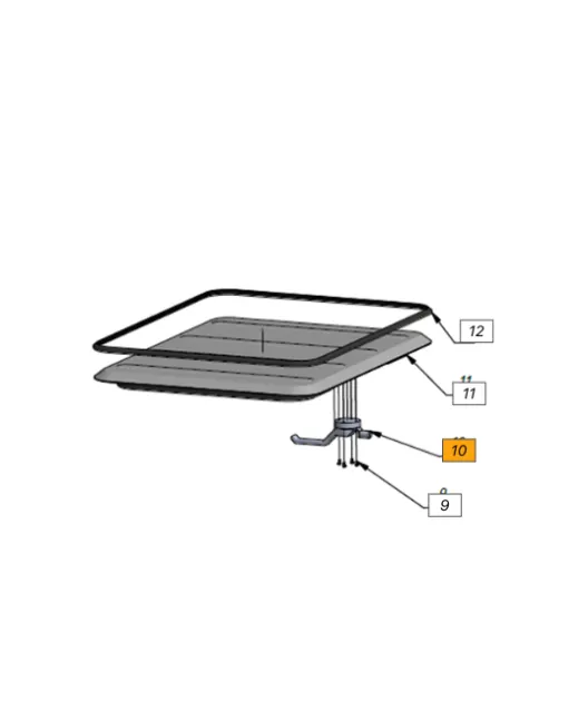 Handle for roof hatch