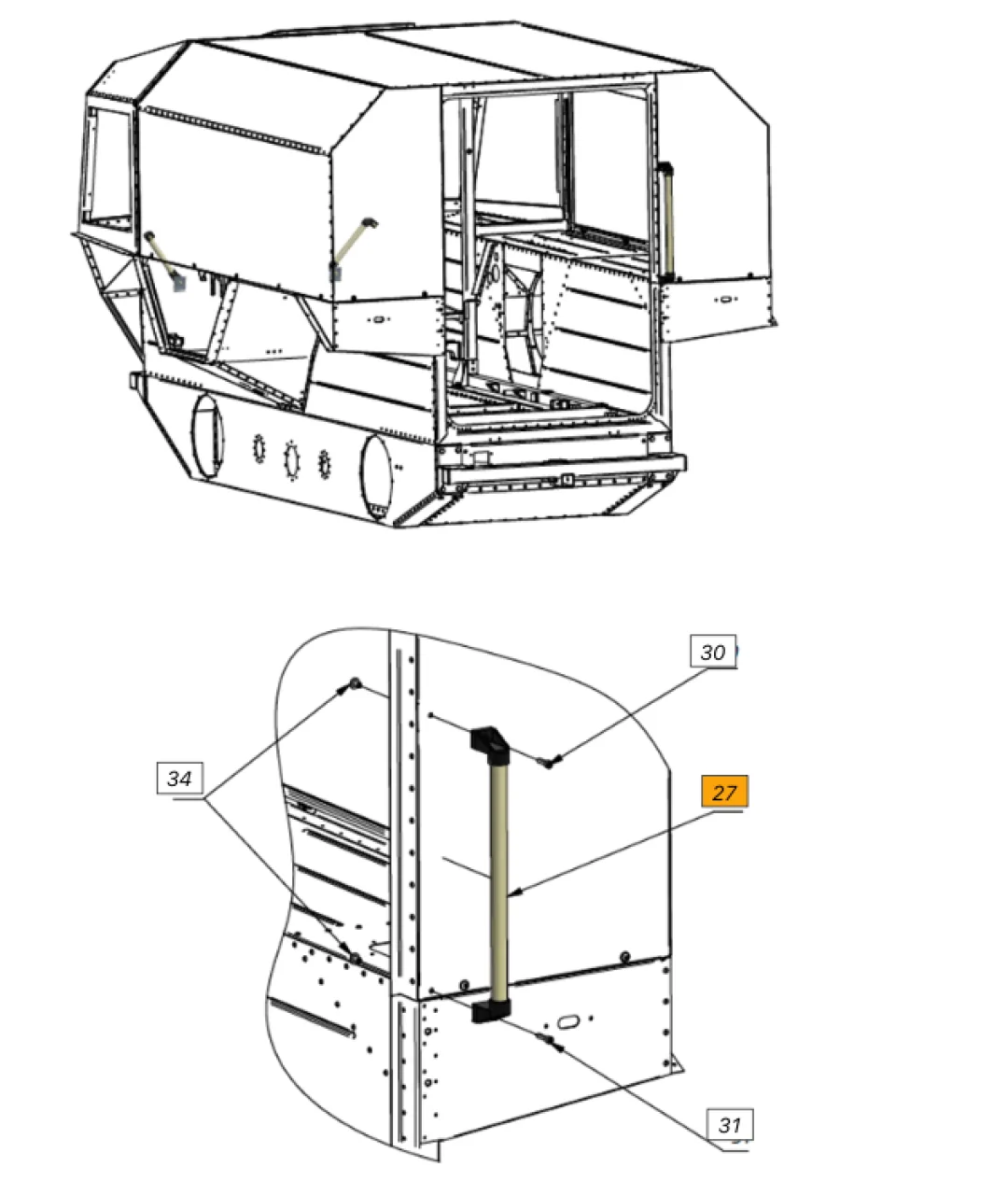 Rear grab handle (N/Pro XT)
