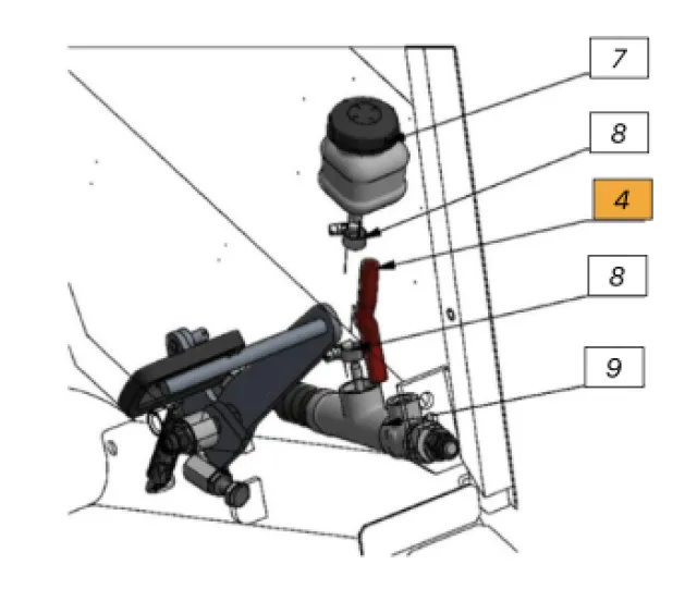 Master cylinder tank hose