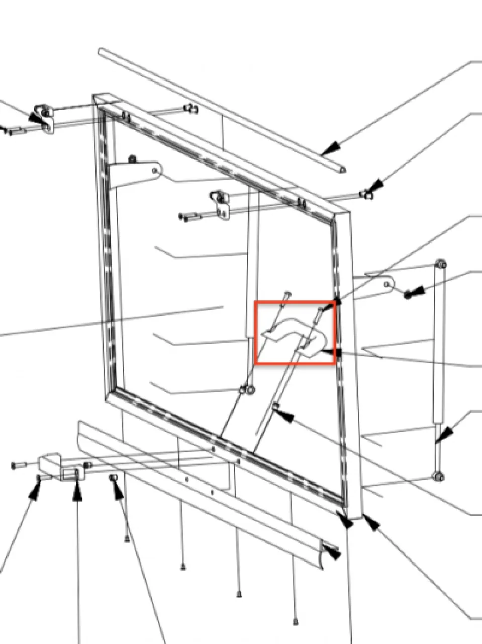 Interior window handle