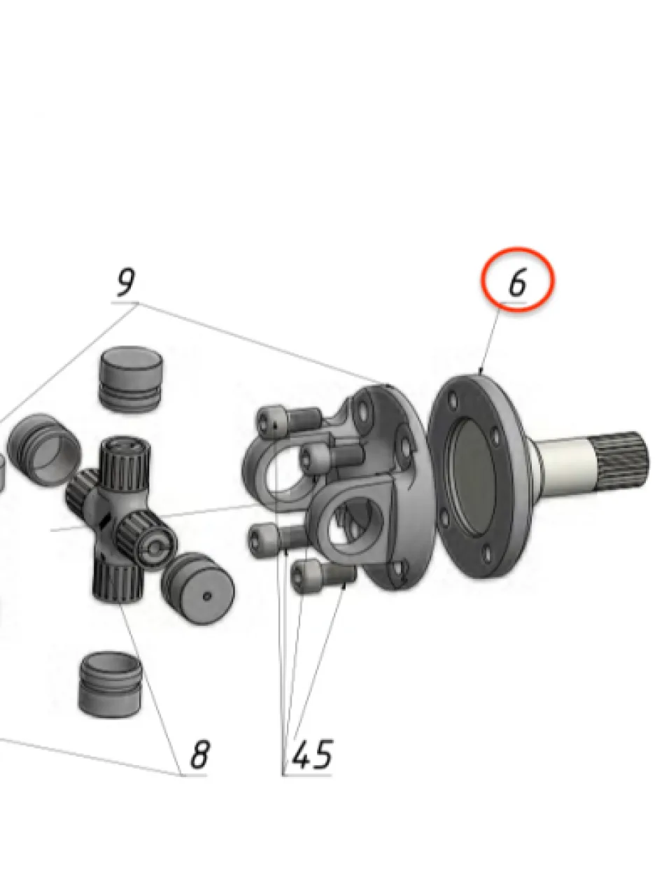 Fusible shaft (Sherp Pro - Non-Renault transmission)