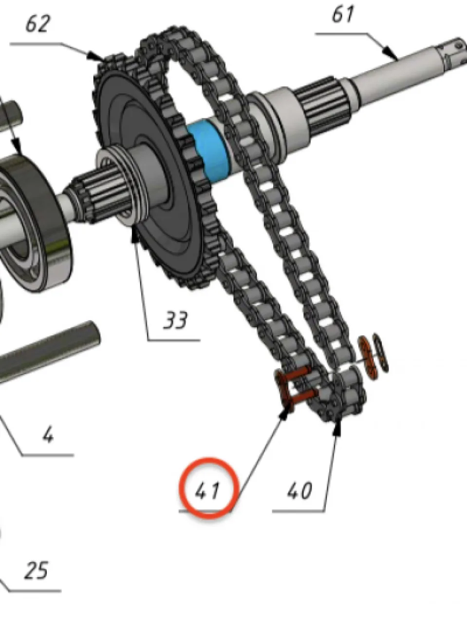 Chain lock (for single-row chain)