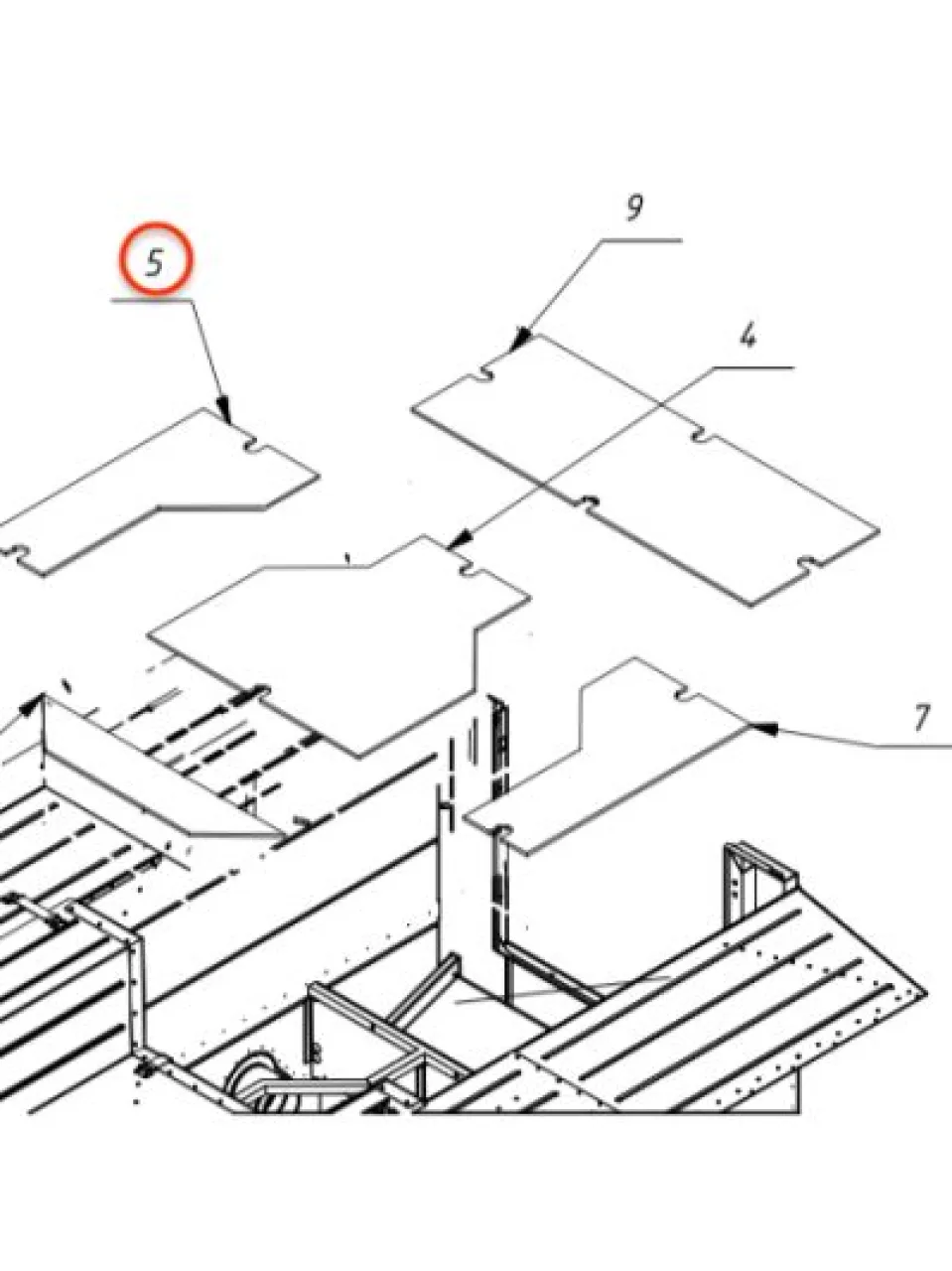 Right floor panel