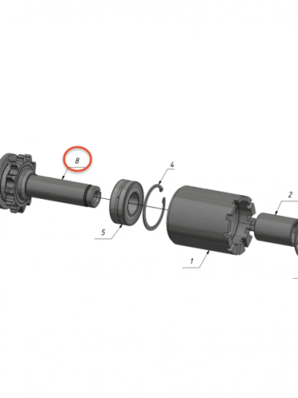 Sprocket-shaft