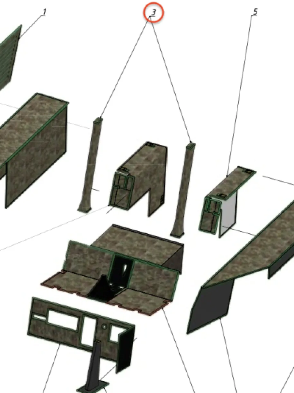 Frame reinforcement bars