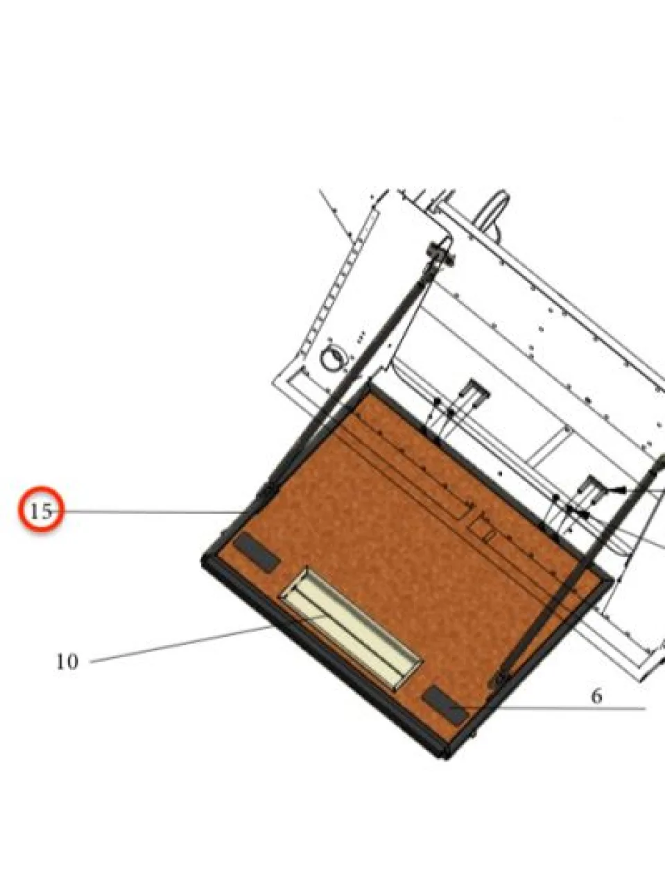 Rear door assembly