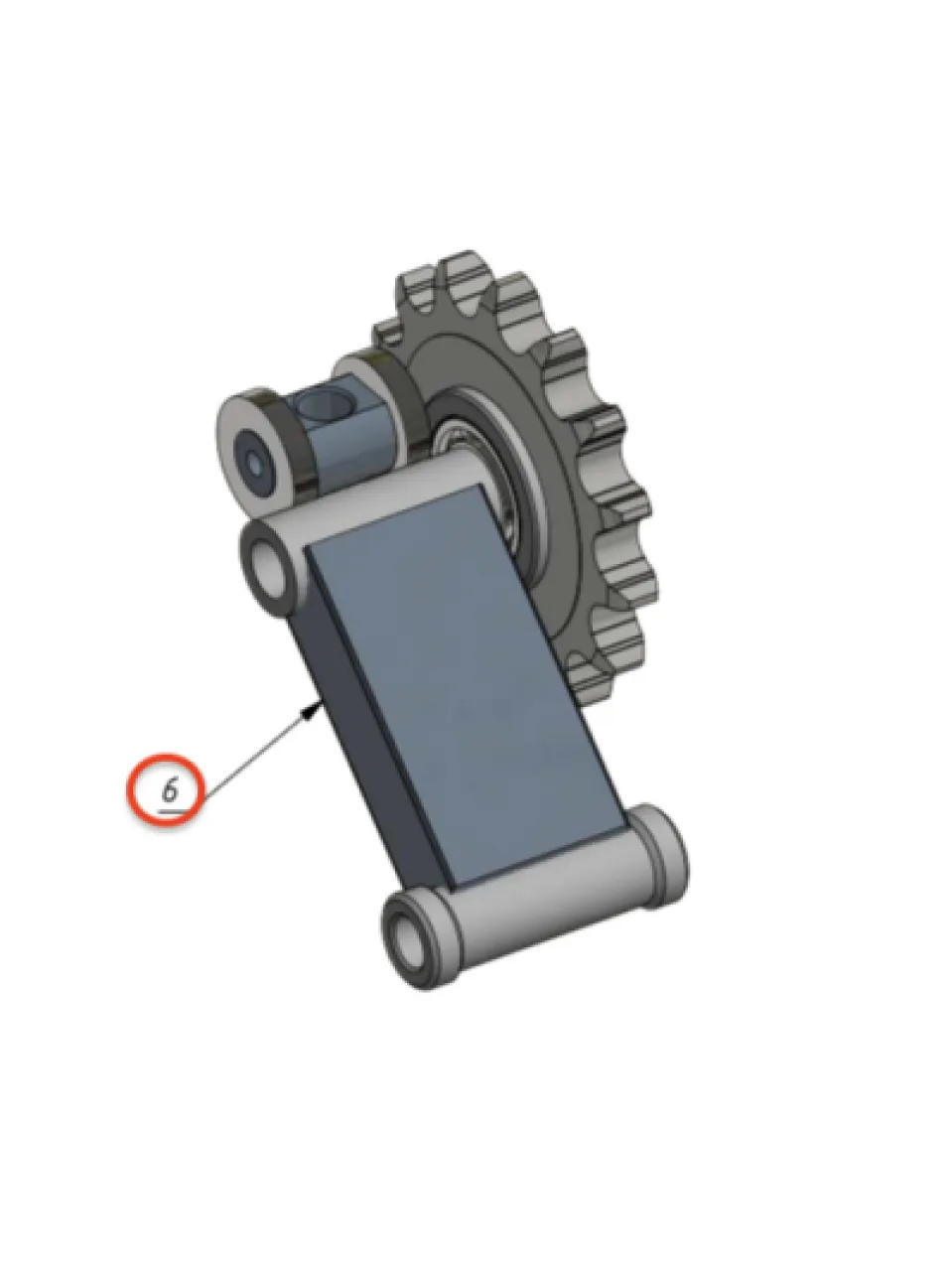 Front right tensioner arm