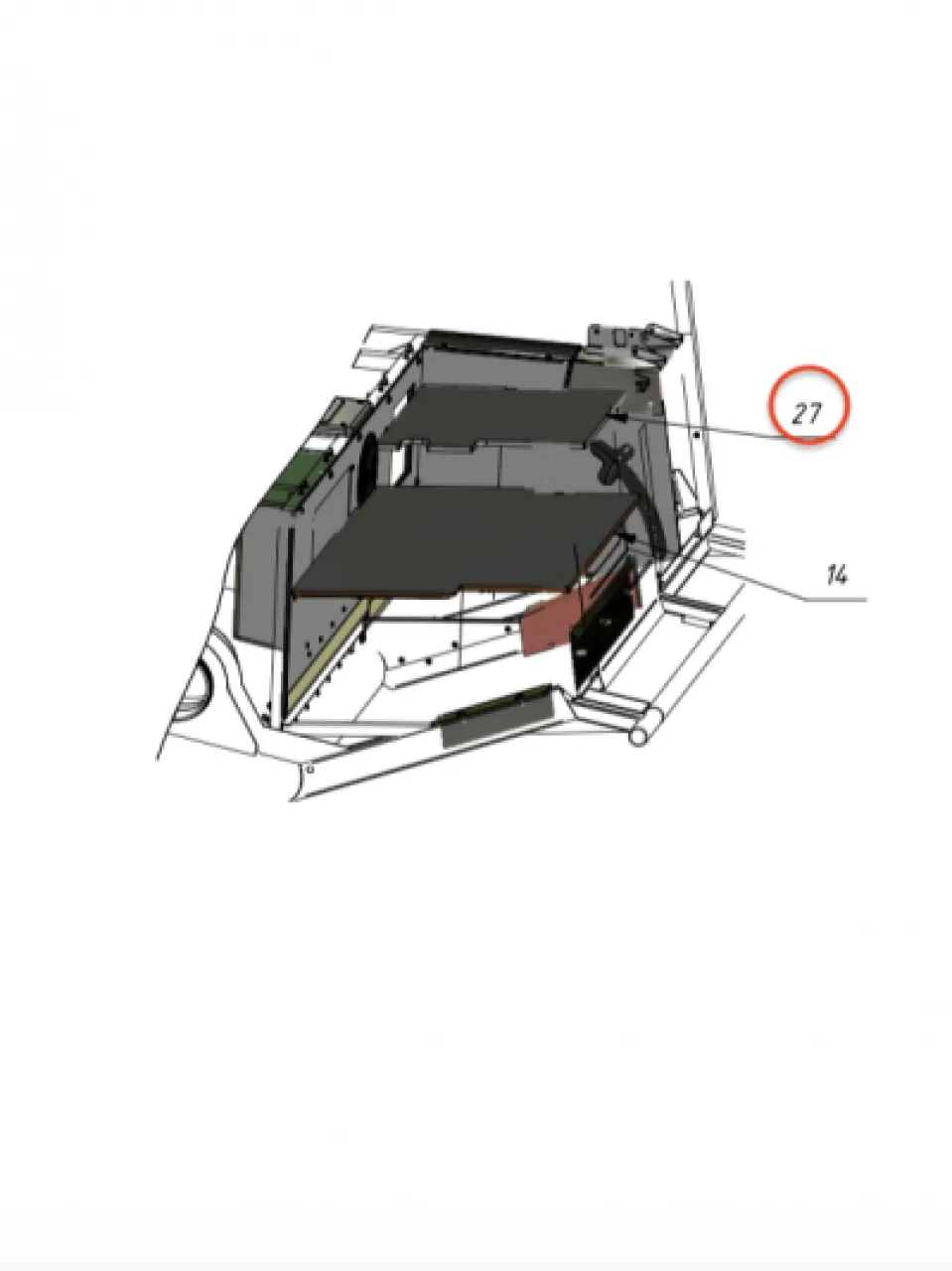 Driver side floor cover
