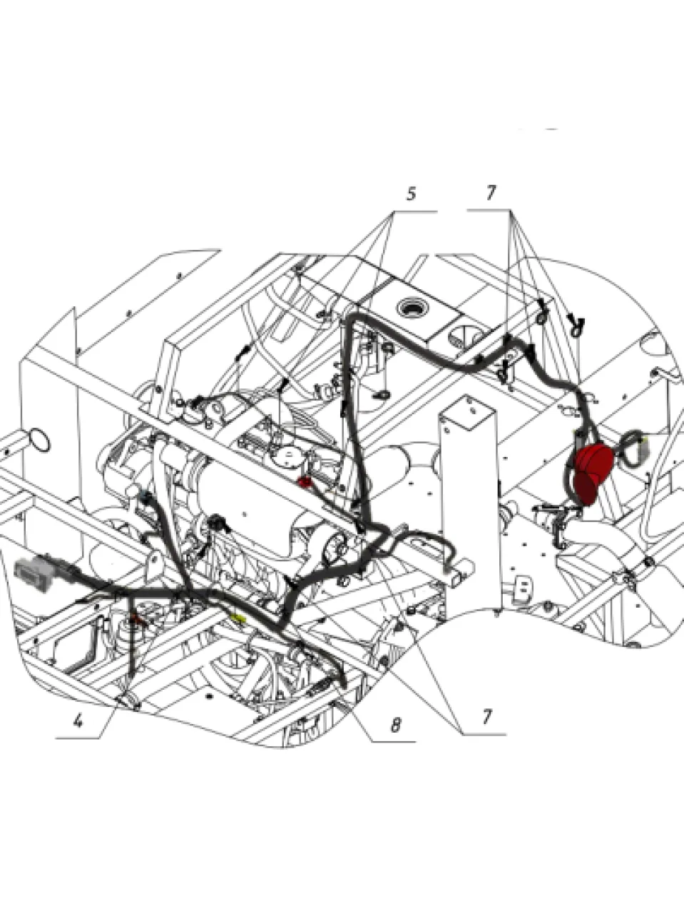 Engine wiring harness