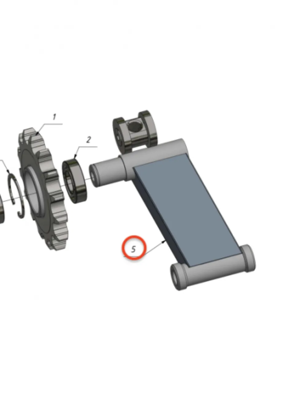 Front left tensioner arm