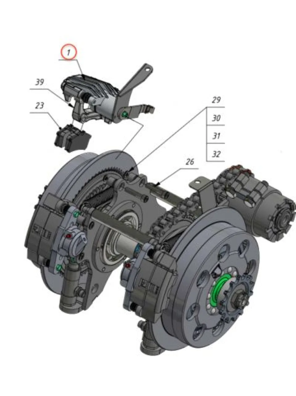 Parking brake caliper