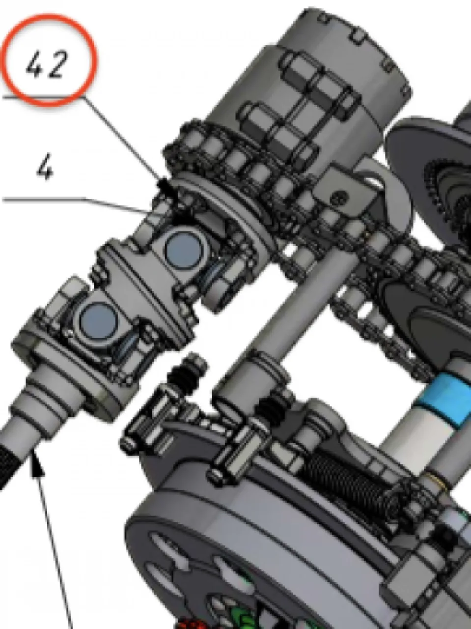 Cardan shaft of transmission drive