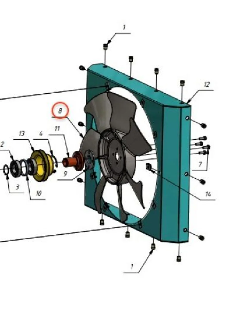 Radiator fan (summer)