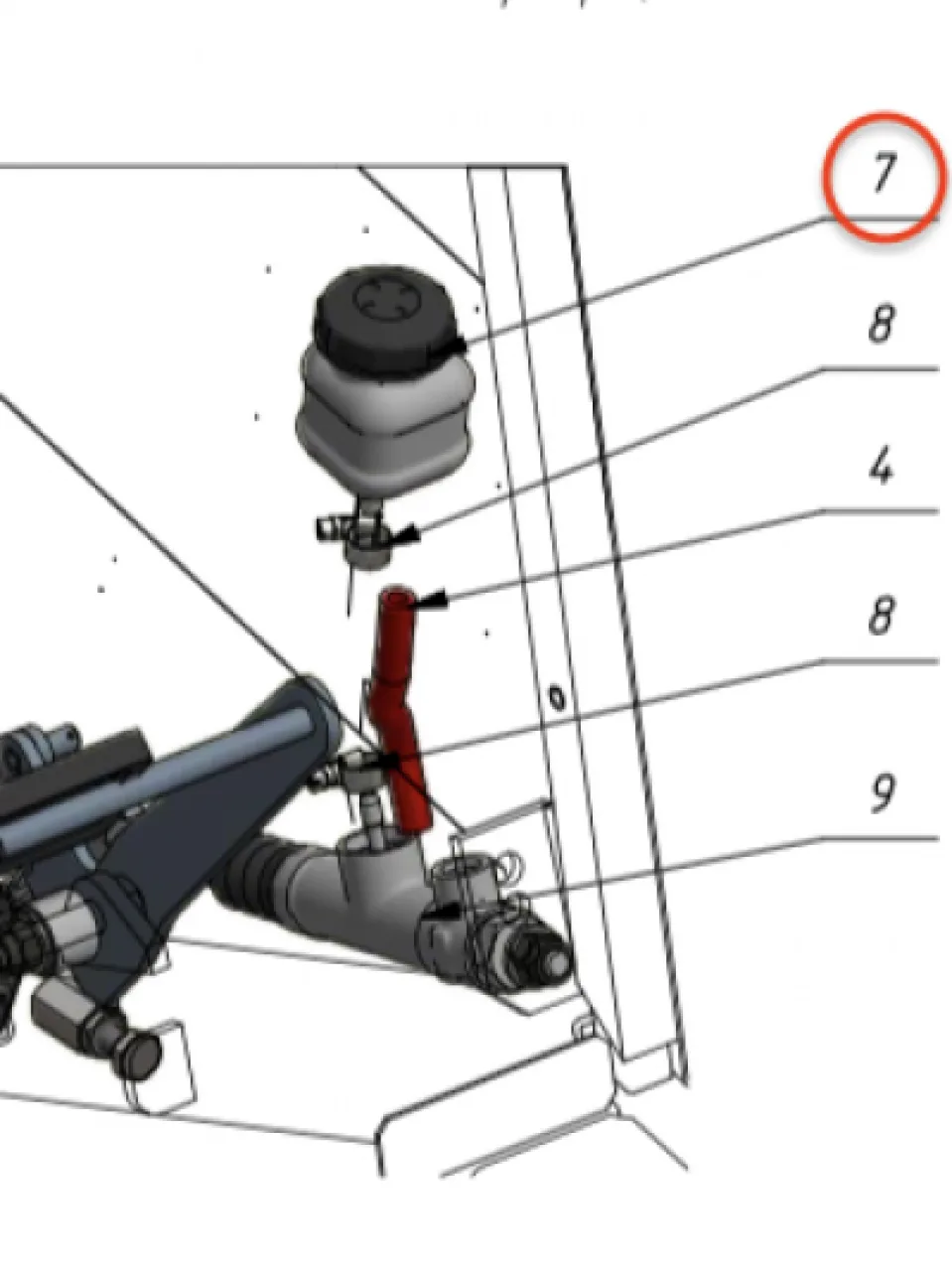 Master cylinder tank