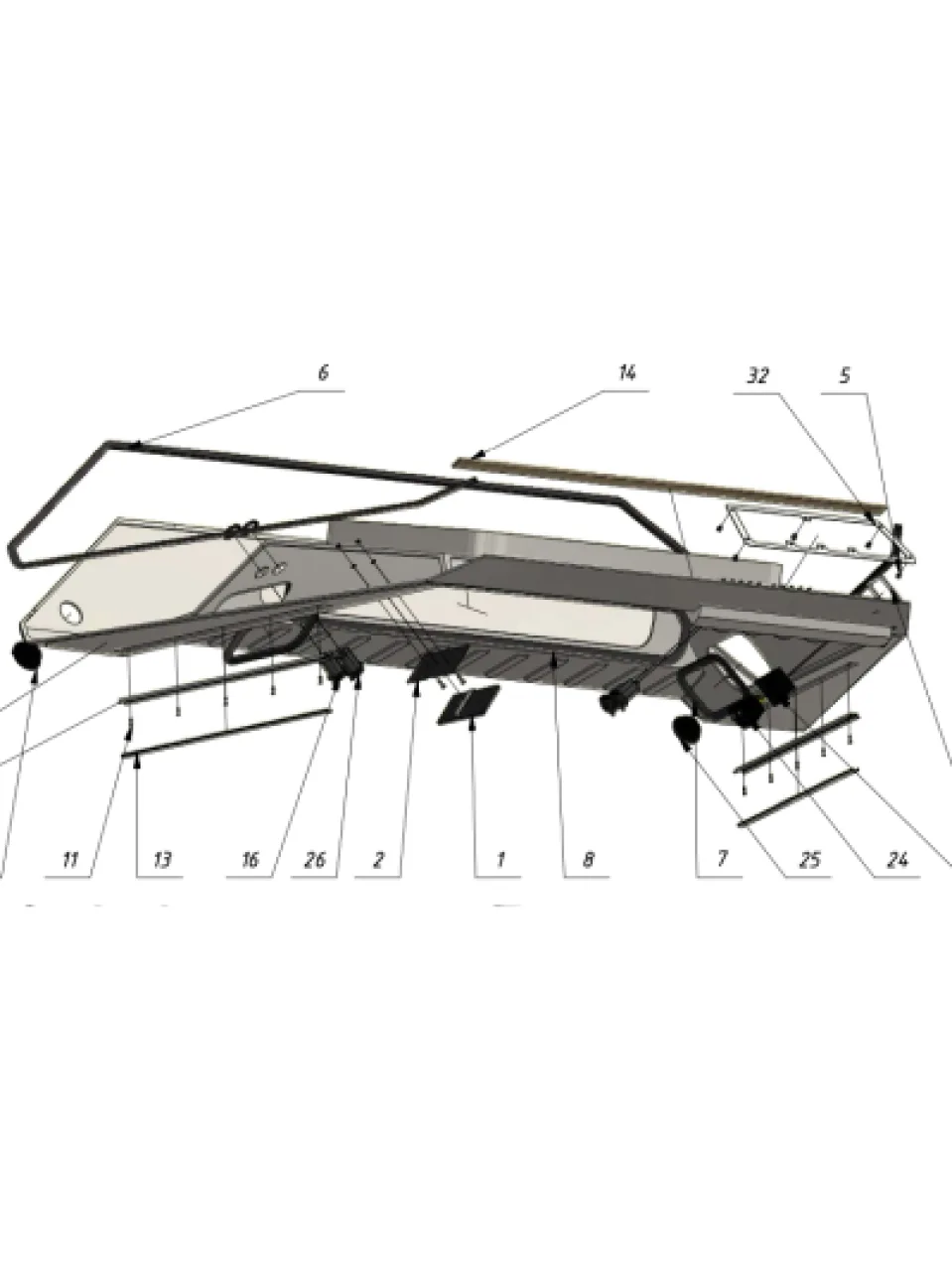 Upper dashboard assembly