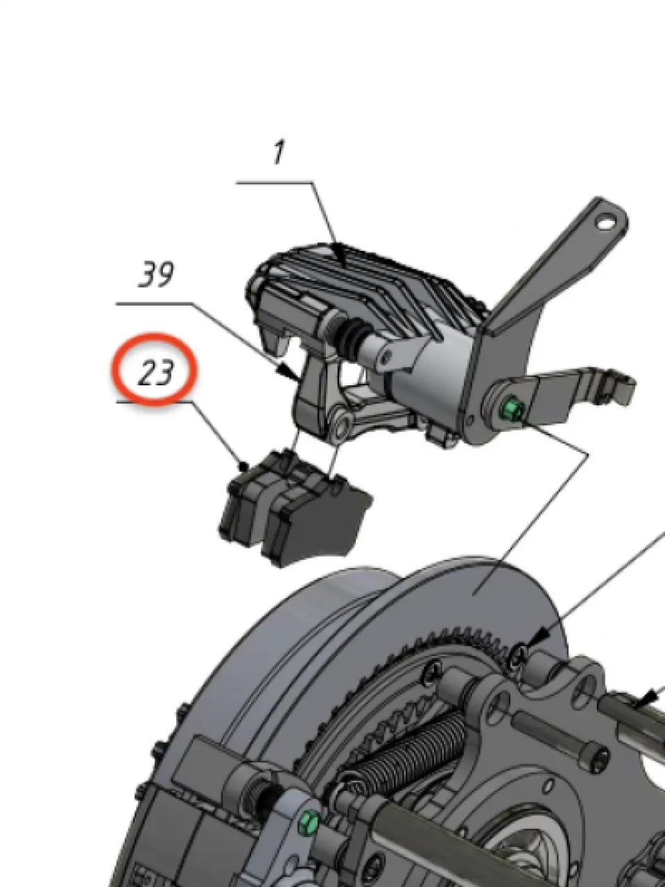 Brake pad set (2 pieces)