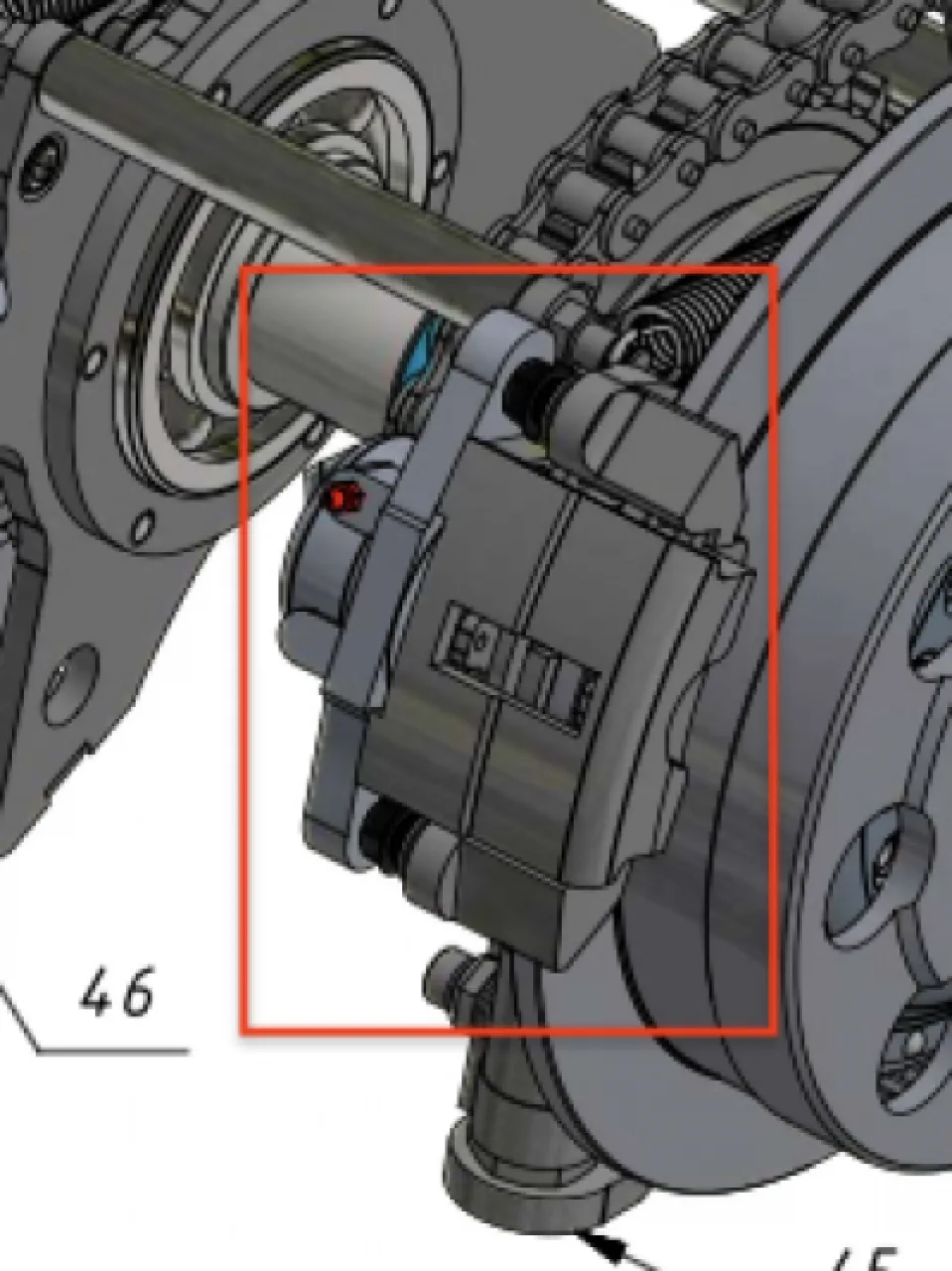 Right caliper (Sherp Pro)