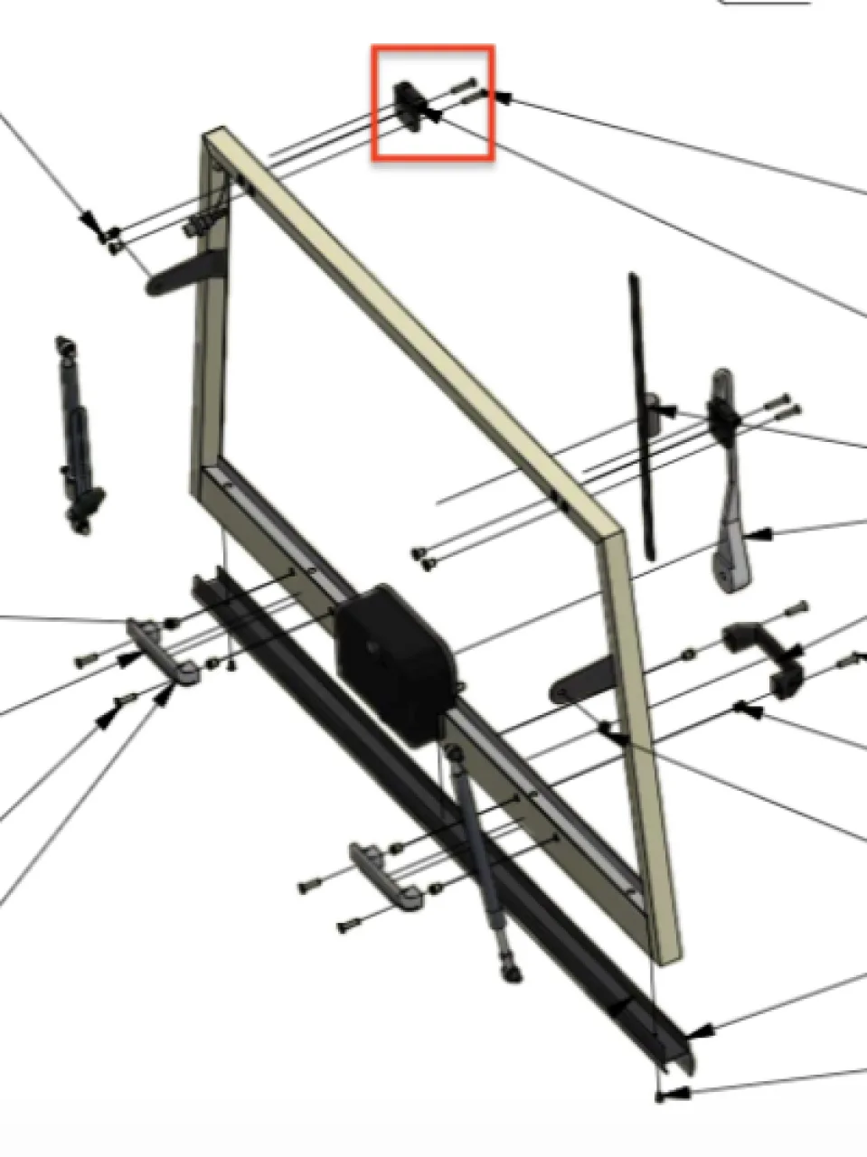 Hinge (for windows and roof hatch)