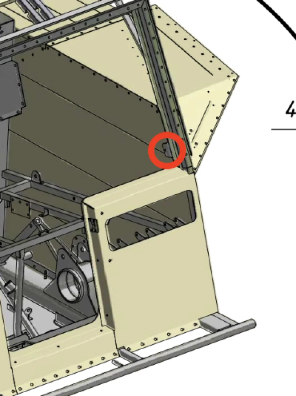 Reinforcement for front gas strut (driver side)