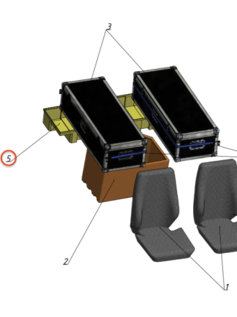 Rear storage pan