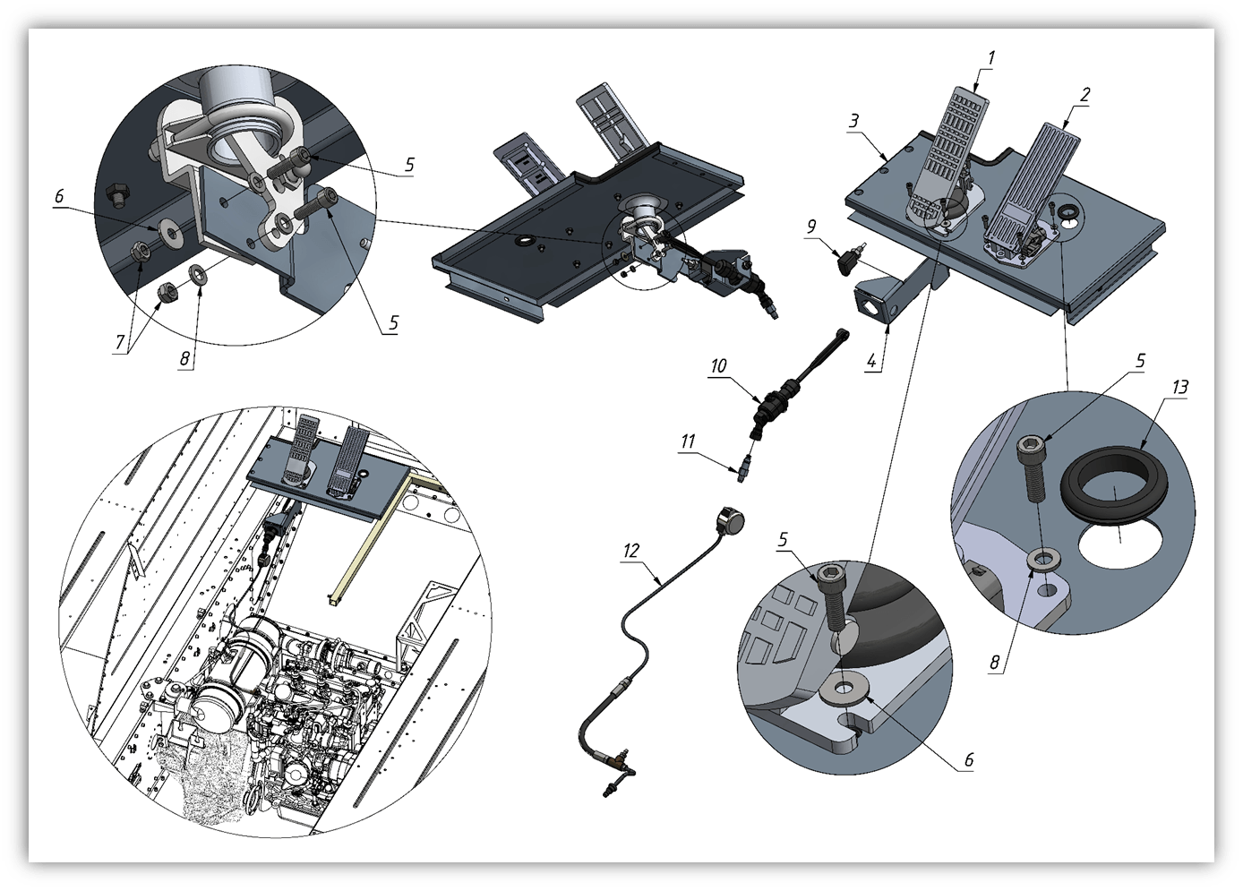 CLUTCH AND TRANSMISSION CONTROL (0900) | 09-0900-04 parts manual