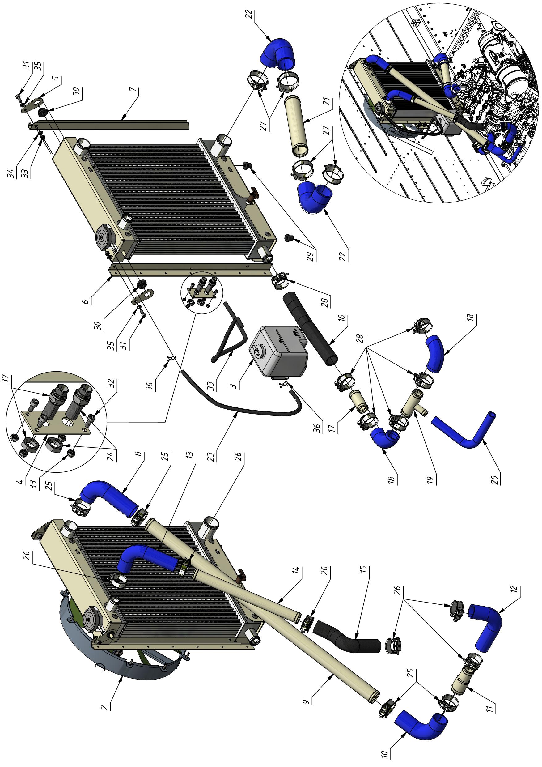 COOLING SYSTEM ver.II (1000) | 10-1000-05(2) parts manual