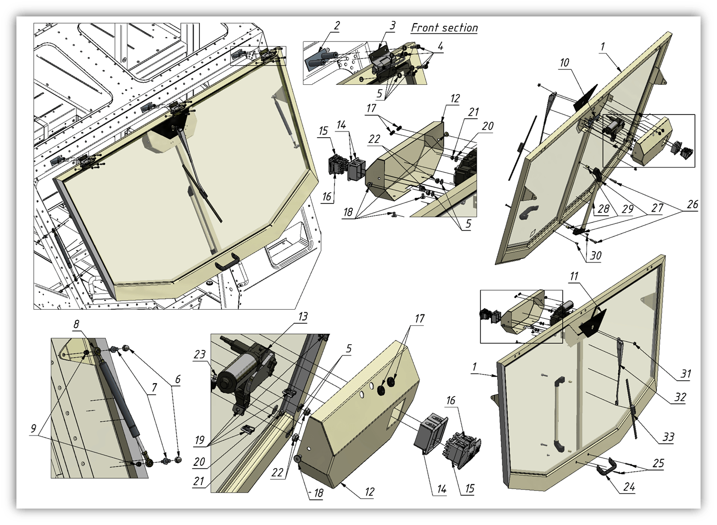 FRONT WINDOW (0403) | 04-0403-01 parts manual