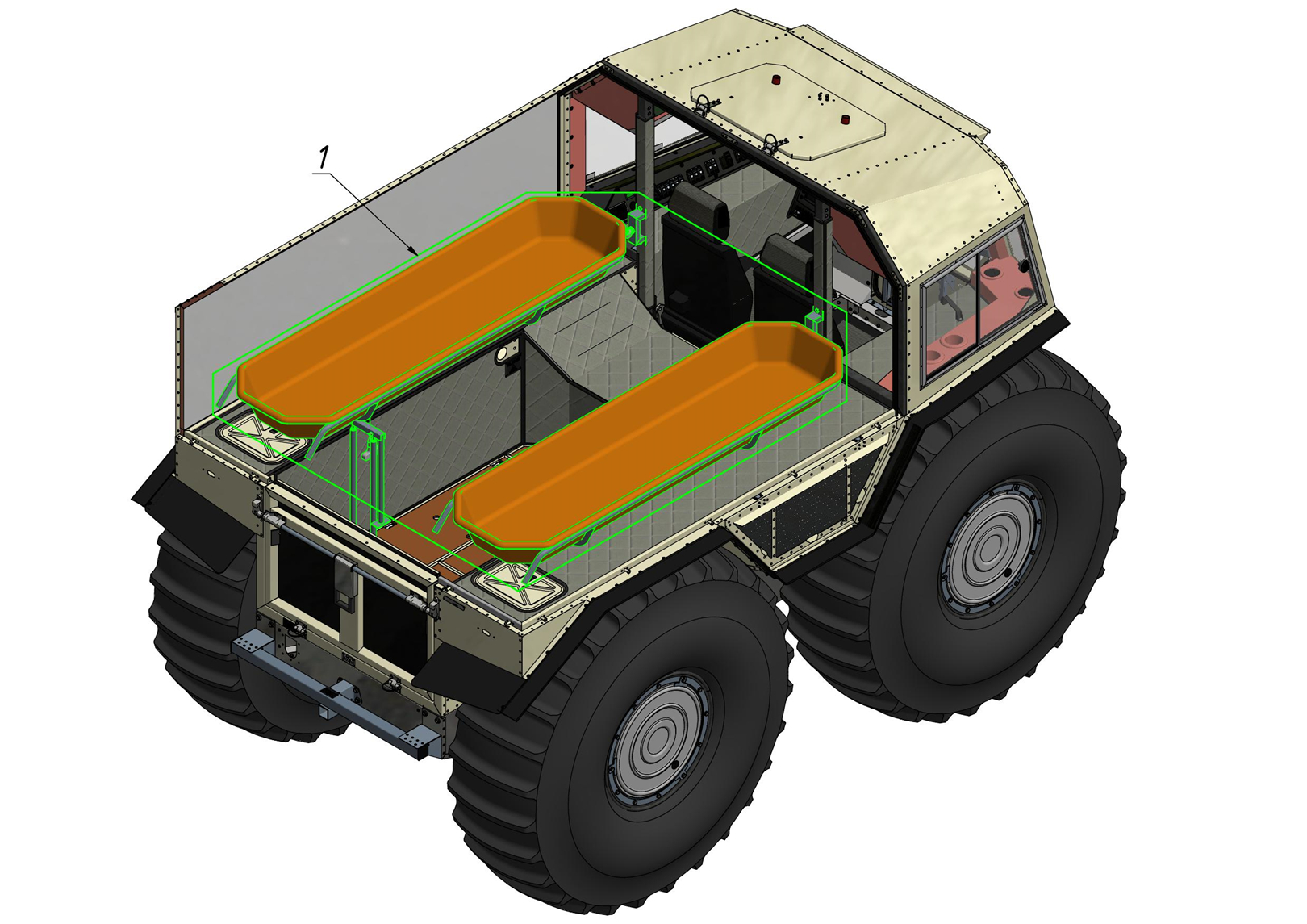 RESCUE STRETCHER - 2 pc. INSTALLATION (1200) | 13-1200-20 parts manual