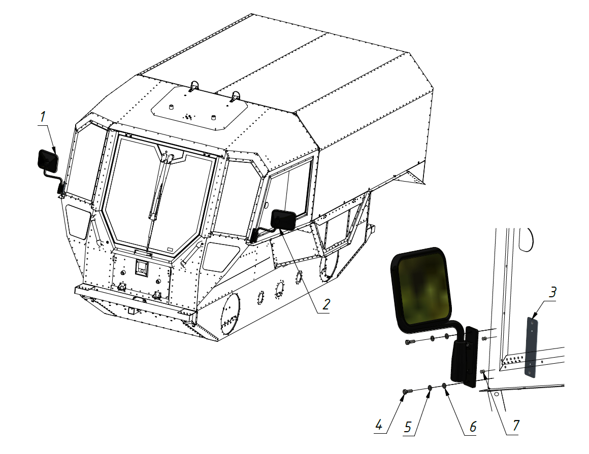 REAR VIEW MIRRORS (1200) | 12-1200-11 parts manual