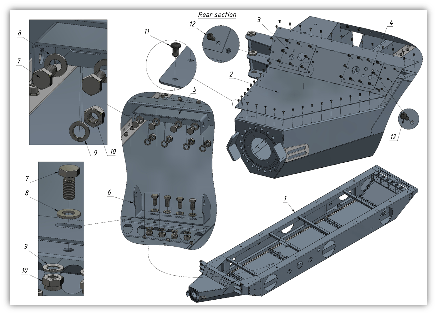 REAR SECTION BODY ASSEMBLY (0200) | 02-0200-04 parts manual