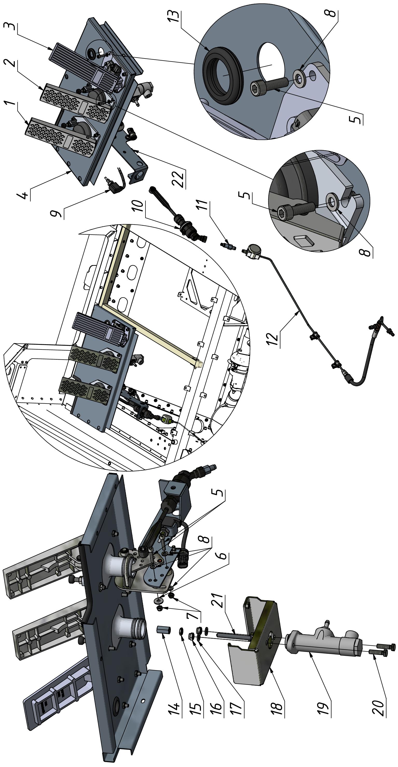 CLUTCH AND TRANSMISSION CONTROL  ver.II (09020) | 09-0900-04(2) parts manual