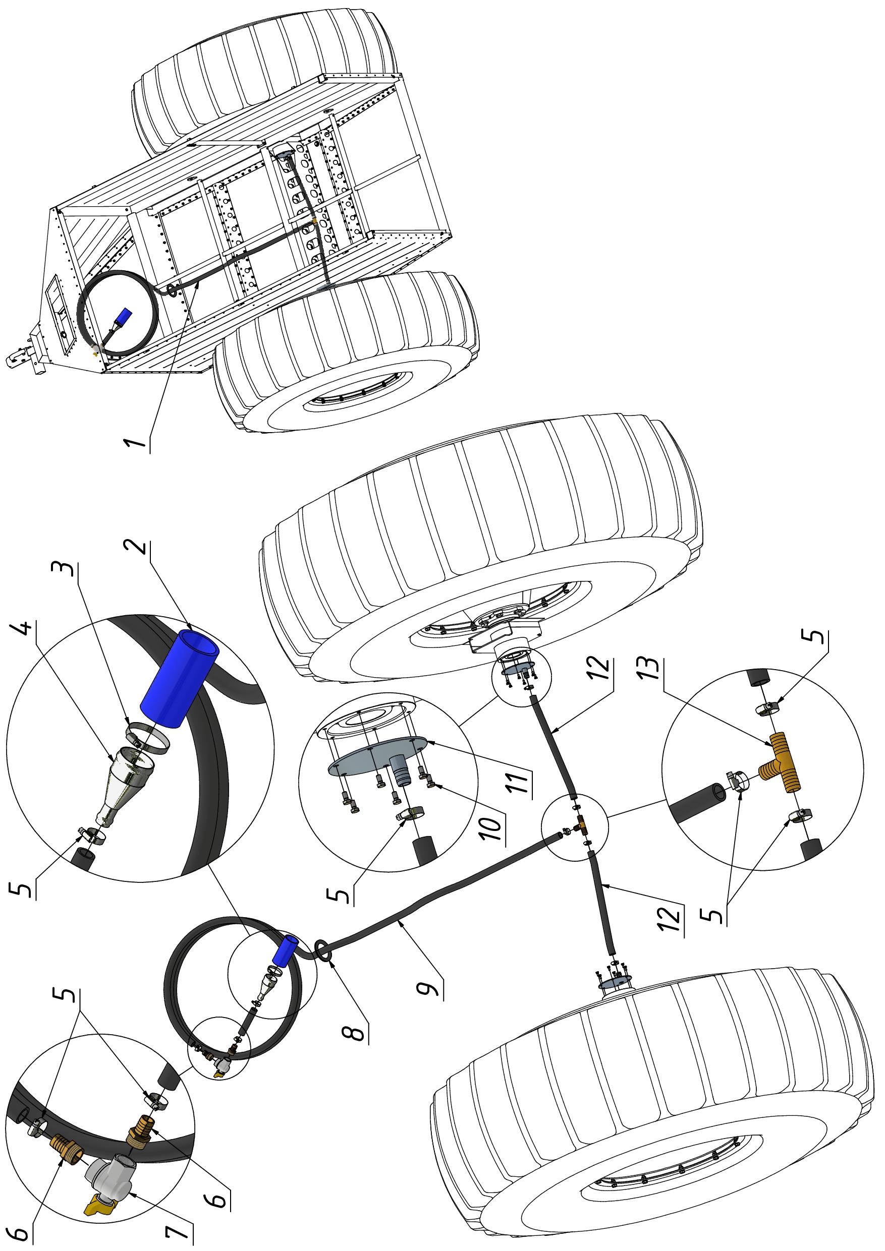 INFLATION OF THE WHEELS (0100) | 01-0100-01 parts manual
