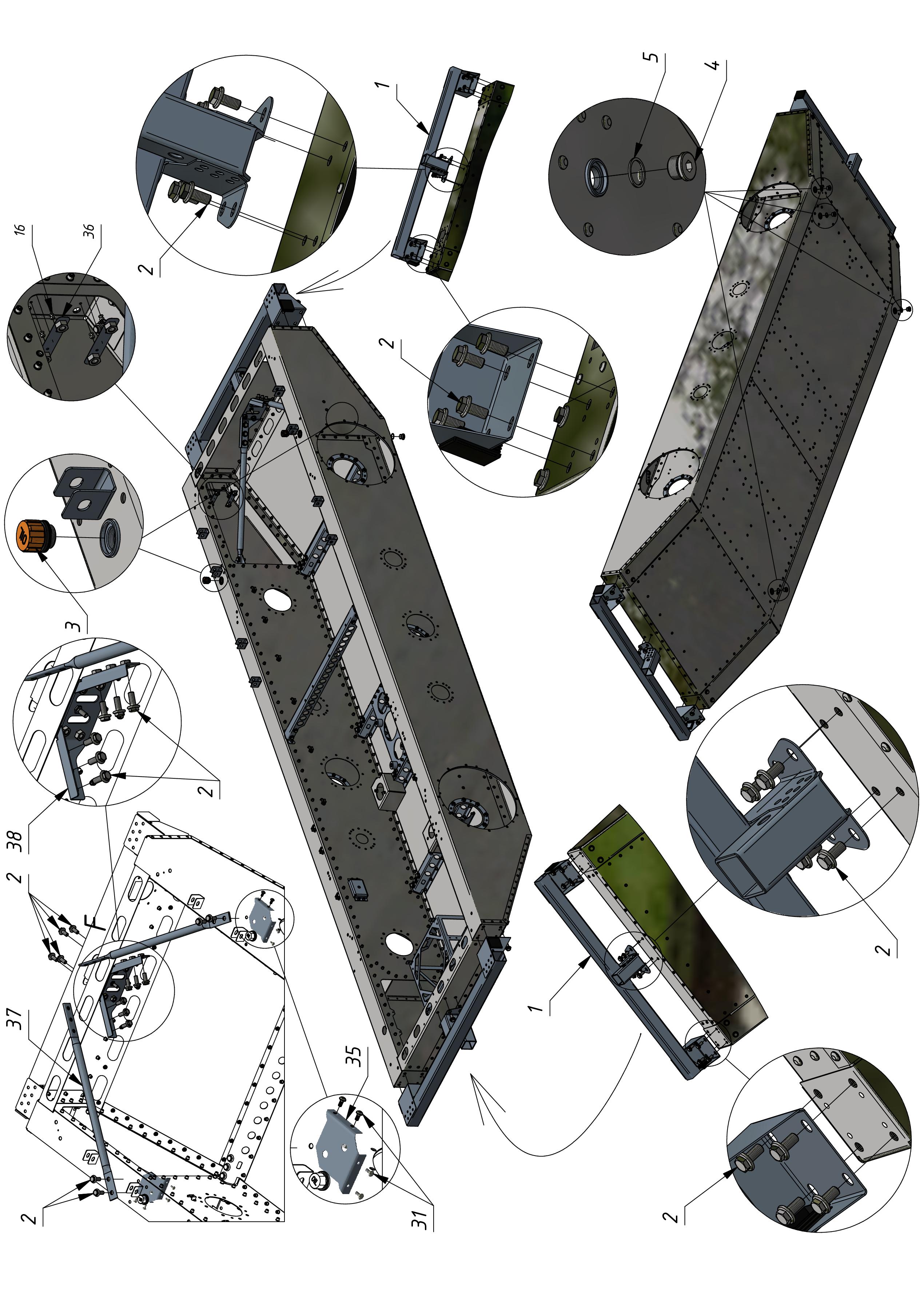 BODY FRAME ASSEMBLY ver.II (0200) | 02-0200-01(2) parts manual