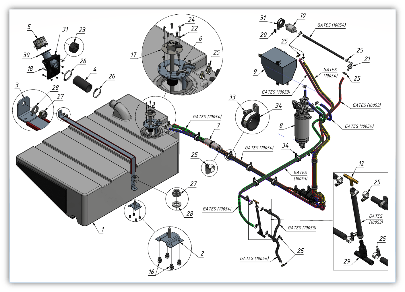 FUEL SUPPLY (1000) | 10-1000-07 parts manual