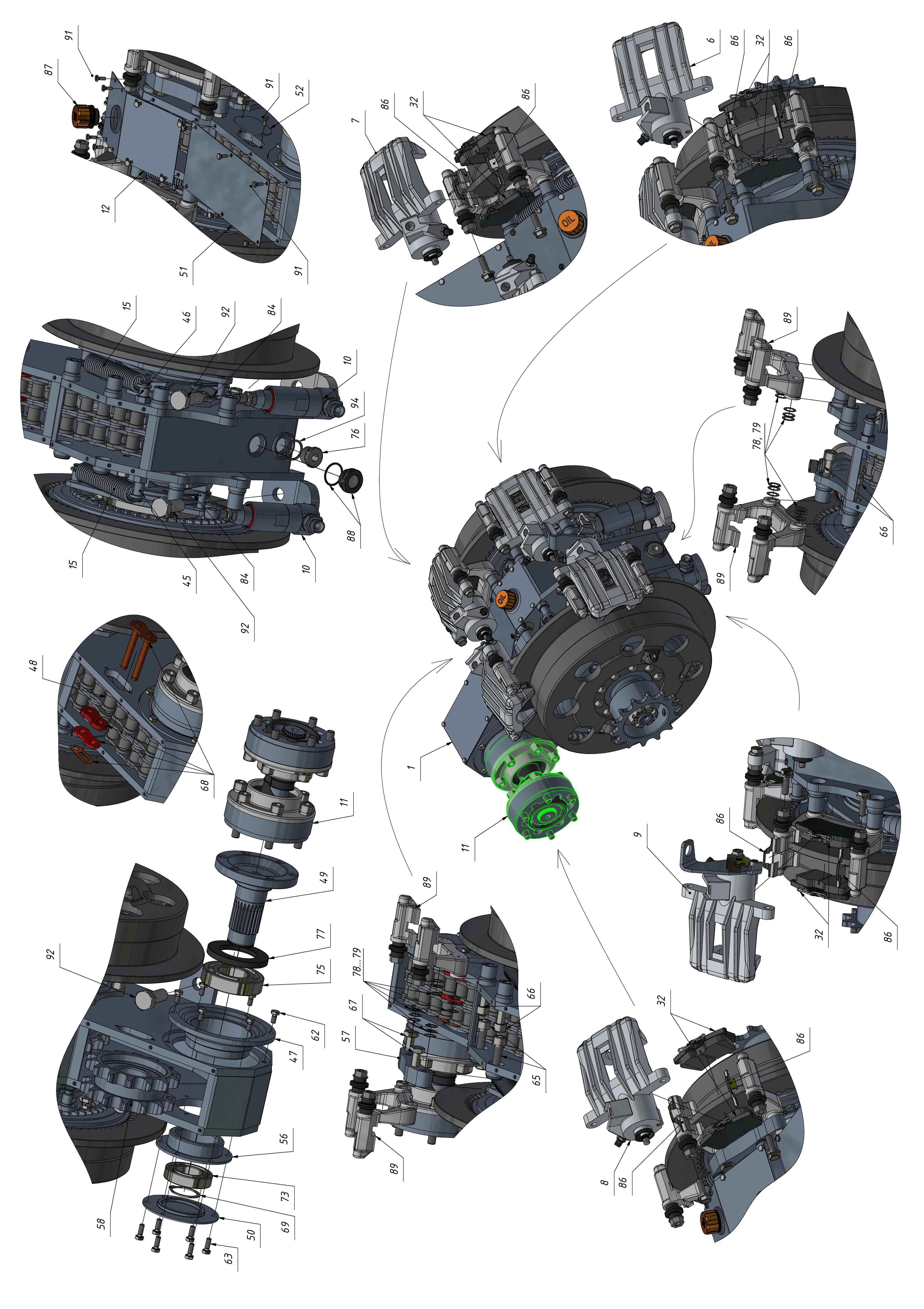 STEERING FRICTION MECHANISM ver.II (0300) | 03-0300-02(2) parts manual