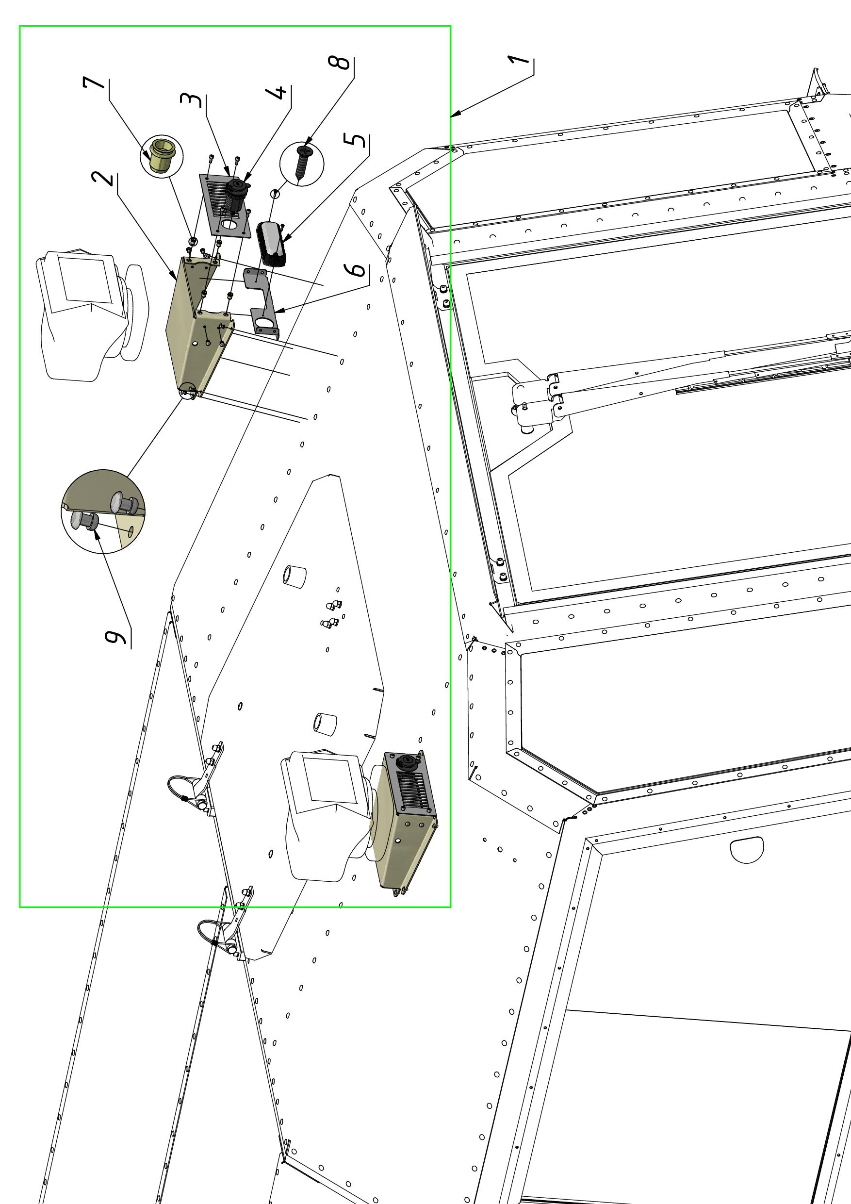 SEARCHLIGHT, 2 PC. PREPARATION (1200) | 13-1200-29 parts manual